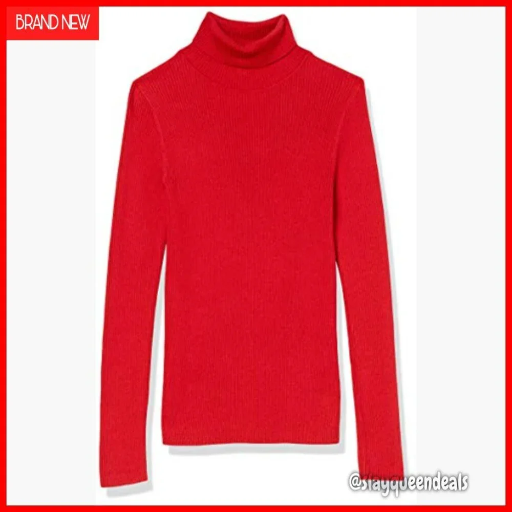 Slim Fit Long Sleeve Turtleneck Sweater Lightweight Ribbed Pullover